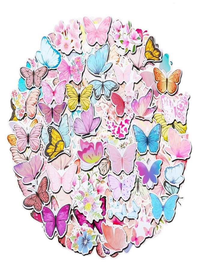 Cleverplay 100 Pack Butterfly Stickers, Butterfly Party Favors, Birthday Decorations. - Image 1