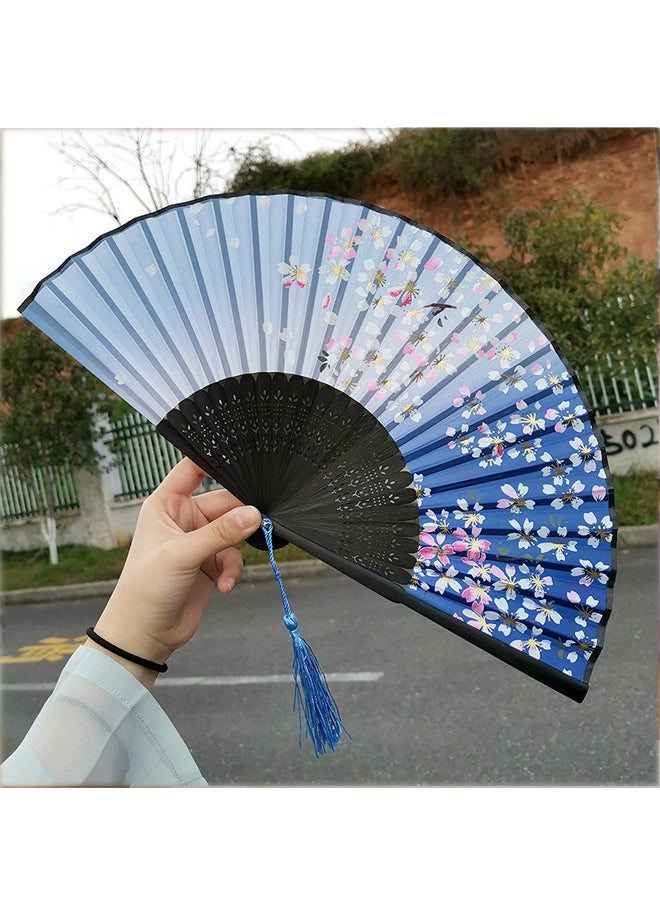 Ancient Folding Bamboo Fan Chinese Style Foldable Fan Student Gift Fan - Image 1
