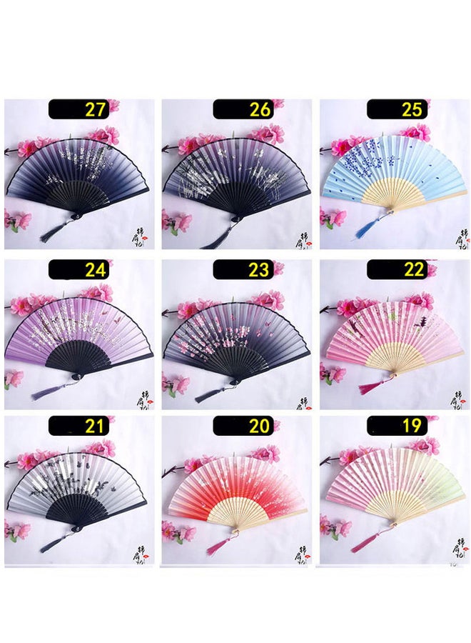 Ancient Folding Bamboo Fan Chinese Style Foldable Fan Student Gift Fan - Image 3