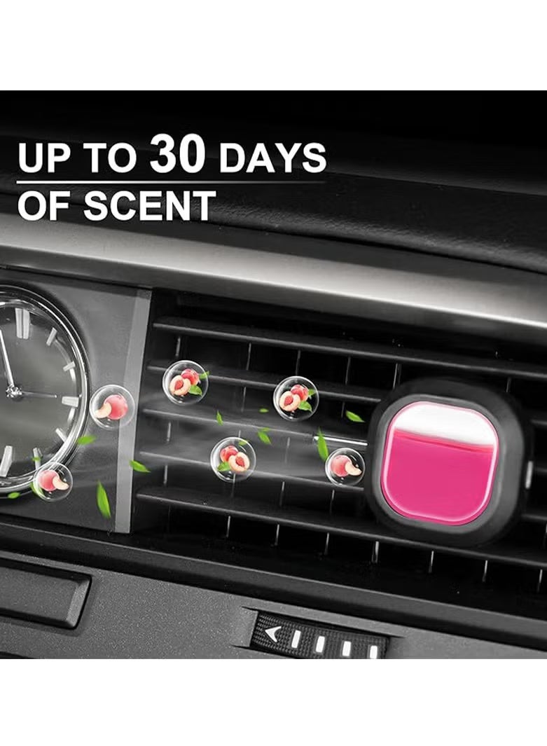 2PCS Car Air Freshener Vent Clip Essential Oil Fragrance Odor Eliminator Long Lasting Car Perfume Freshener Pink - Image 4