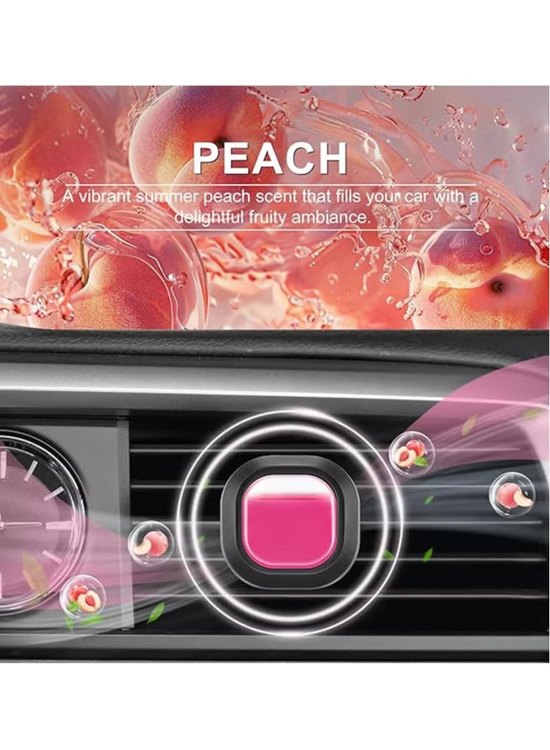 2PCS Car Air Freshener Vent Clip Essential Oil Fragrance Odor Eliminator Long Lasting Car Perfume Freshener Pink - Image 2