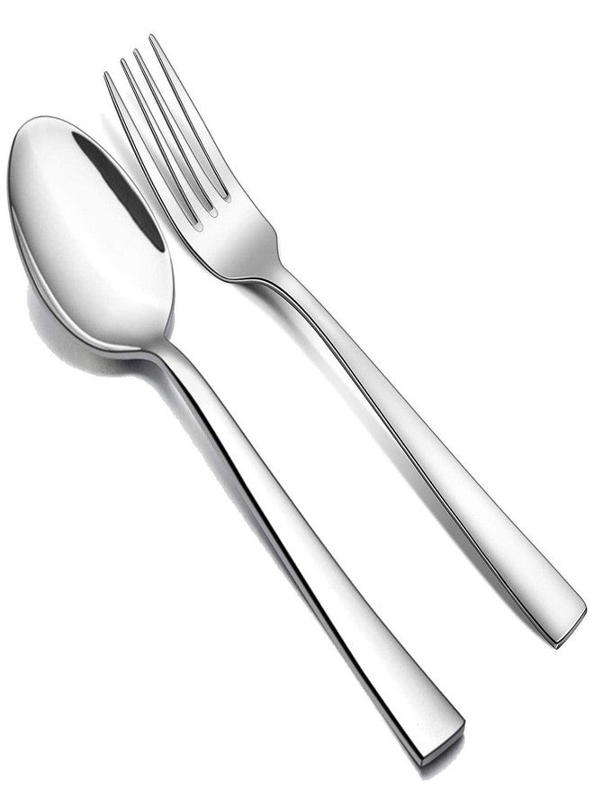 VishList Stainless Steel Dinner Table Spoon 12pcs & Fork 12pcs Set (Medium, 24 Pieces), 16 cm - Image 1