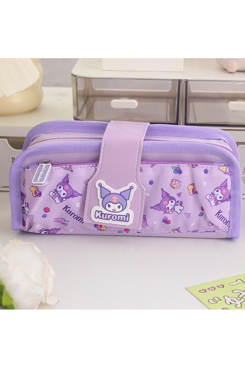 general Kuromi printed pencil case student large capacity pencil case cute children's stationery case daily stationery storage - Image 1