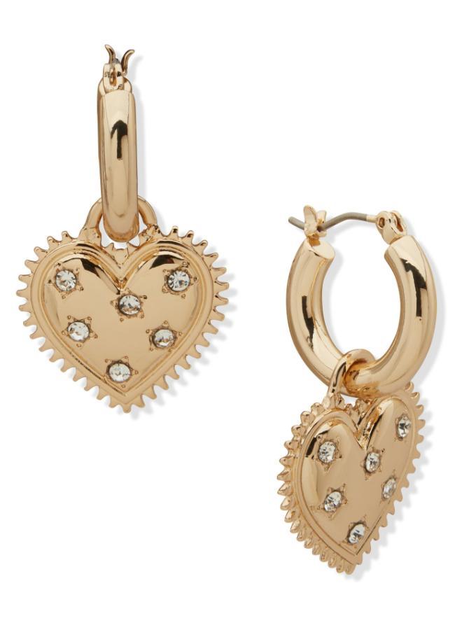 ناين ويست أقراط حلقية على شكل قلب