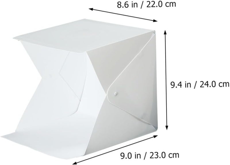 STOBAZA Portable Mini Photography Light Box with LED Soft Tent 20cm Small Photo Studio Shooting Tent Kit with 4 Colored Backdrops for Product Photography and Personal Lighting - Image 2