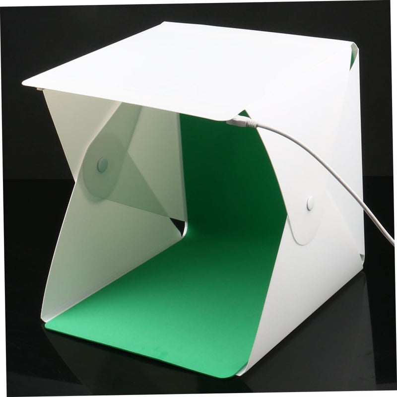 STOBAZA Portable Mini Photography Light Box with LED Soft Tent 20cm Small Photo Studio Shooting Tent Kit with 4 Colored Backdrops for Product Photography and Personal Lighting - Image 4