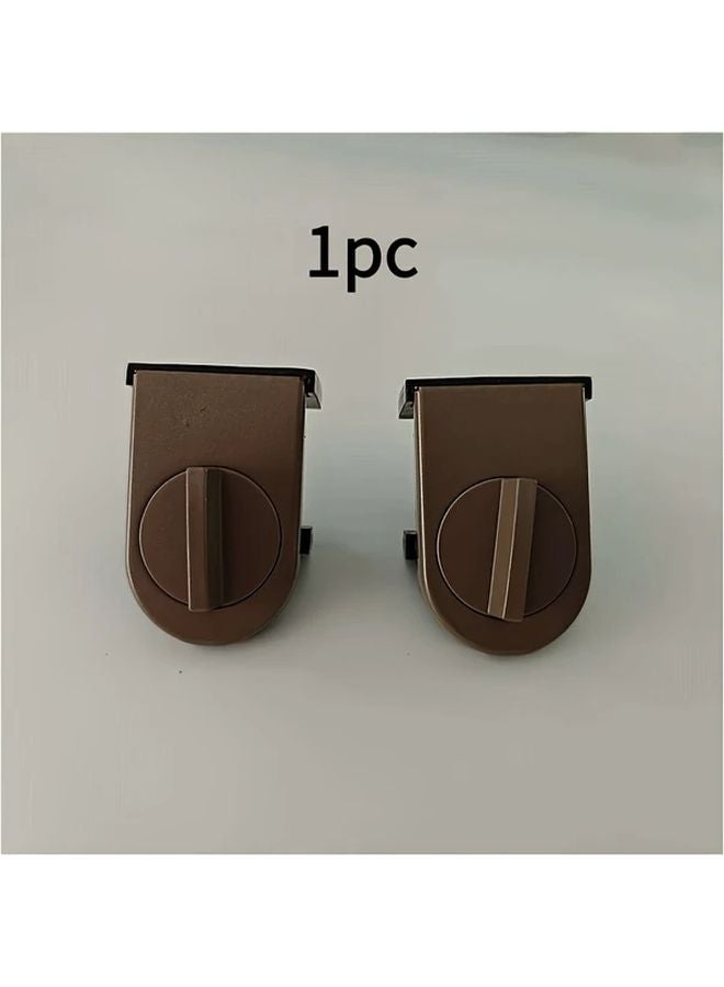 Brown Aluminum Alloy Sliding Door Lock Anti Theft Safety Design For Home And Office - Image 1