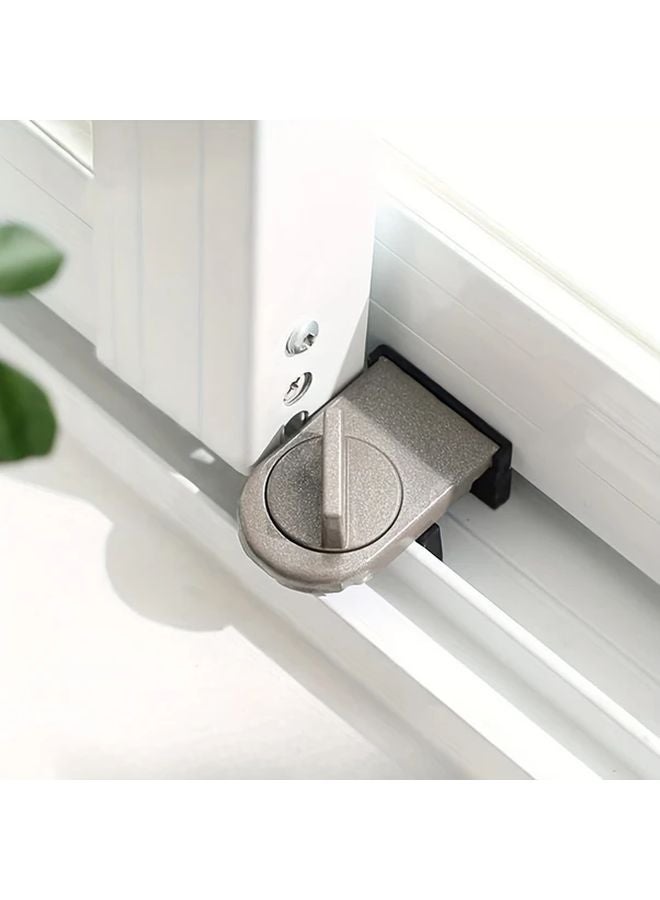 Brown Aluminum Alloy Sliding Door Lock Anti Theft Safety Design For Home And Office - Image 2