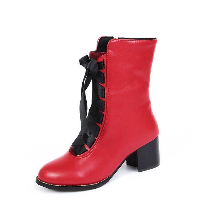 Factory 2018 New Size 33-46 Low Tube Mid Heel Student Martin Boots Tide 18120 - Image 5