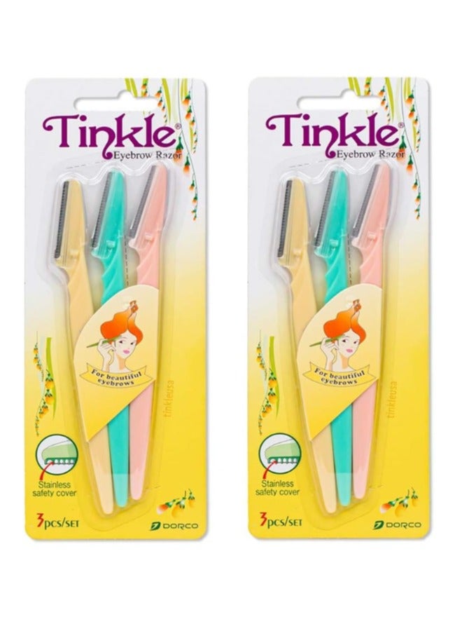 Tinkle Tinkle 6 PCS Eyebrow or Face Hair Removal Safety Razors Trimmer Shaper Shaver cosmetics - Image 1