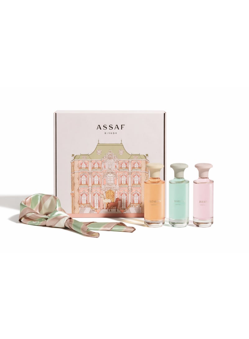 عساف مجموعة أساف الفيكتورية، 3 × 100 مل، عطر نسائي بتركيز ماء عطر - Image 1