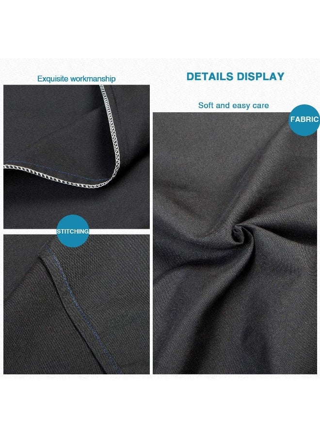 FLXXIE 2 Pack 100% Brushed 1800 Microfiber Plain King Pillowcases, Wrinkle and Stain Resistant, Soft and Cozy Envelope Closure Bed Pillow Cases, Black, 50x90 cm  - Image 3