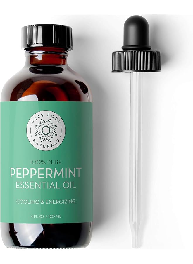 erorex Peppermint Essential Oil 4 Fl Oz Pure And Undiluted Mentha Piperita Oil Therapeutic Grade Aromatherapy Oil For Diffuser Relaxation And Focus  - Image 1