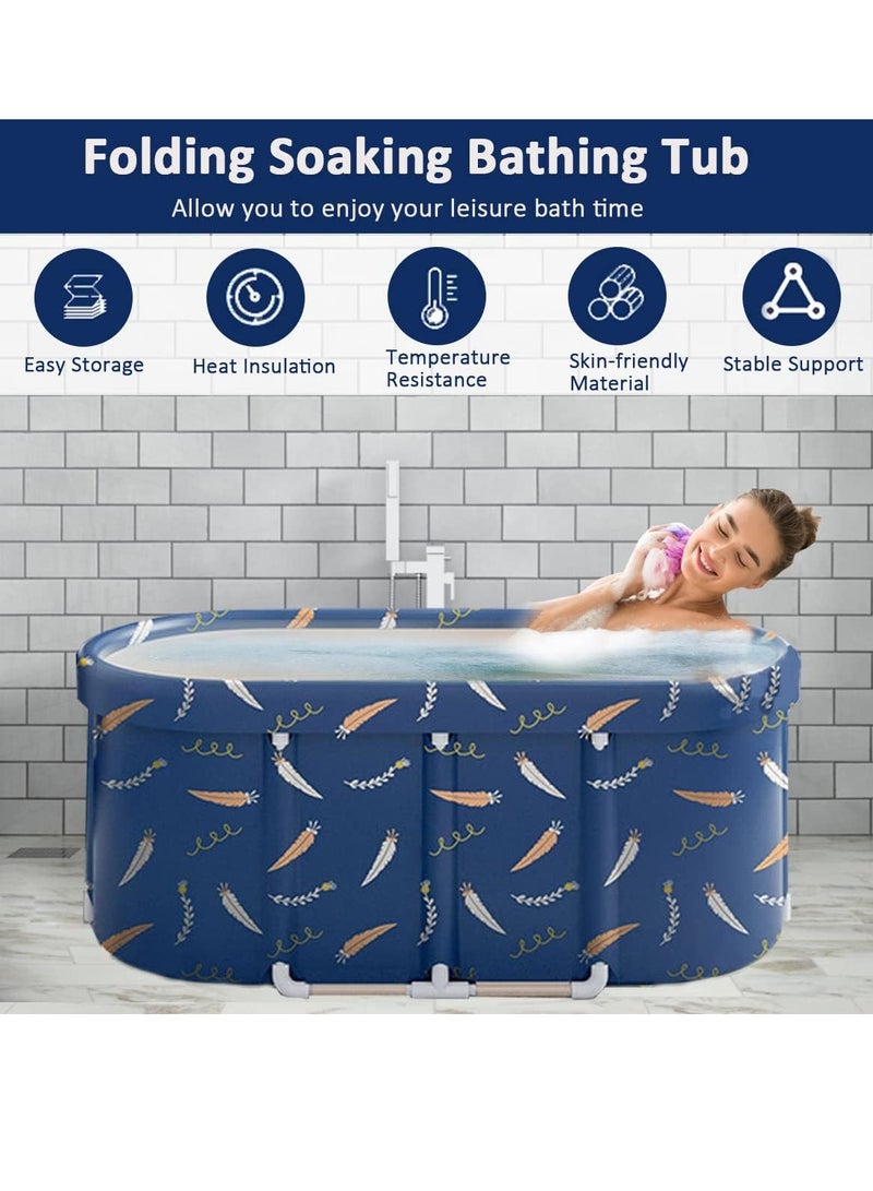 XiuWoo Advance Folding One-time Installation Metal Frame Soaking Waterproof Extra Large Spa Bathtub Barrel, Household Large Shower Bathing Tubs, Separate Family Bathroom SPA Tub for Adults and Kid - Image 5
