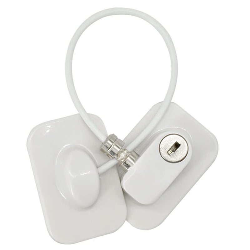ORIGINAL MART 1Pcs Refrigerator Lock Freezer Door Lock Cabinet Lock Strong Adhesive Lock Window Door Restrictor Cable for Baby Toddler Child Safety Device - Image 1