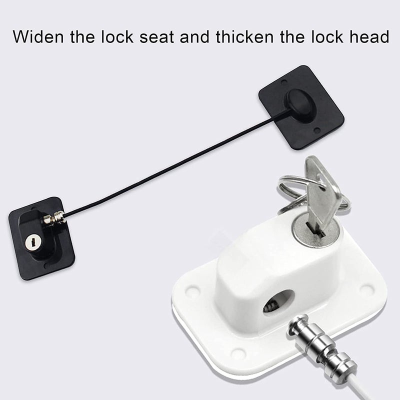 ORIGINAL MART 1Pcs Refrigerator Lock Freezer Door Lock Cabinet Lock Strong Adhesive Lock Window Door Restrictor Cable for Baby Toddler Child Safety Device - Image 3