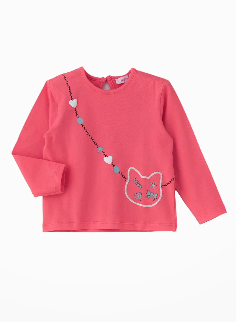Jelliene Cozy Knit Long Sleeve T-Shirt for Girls