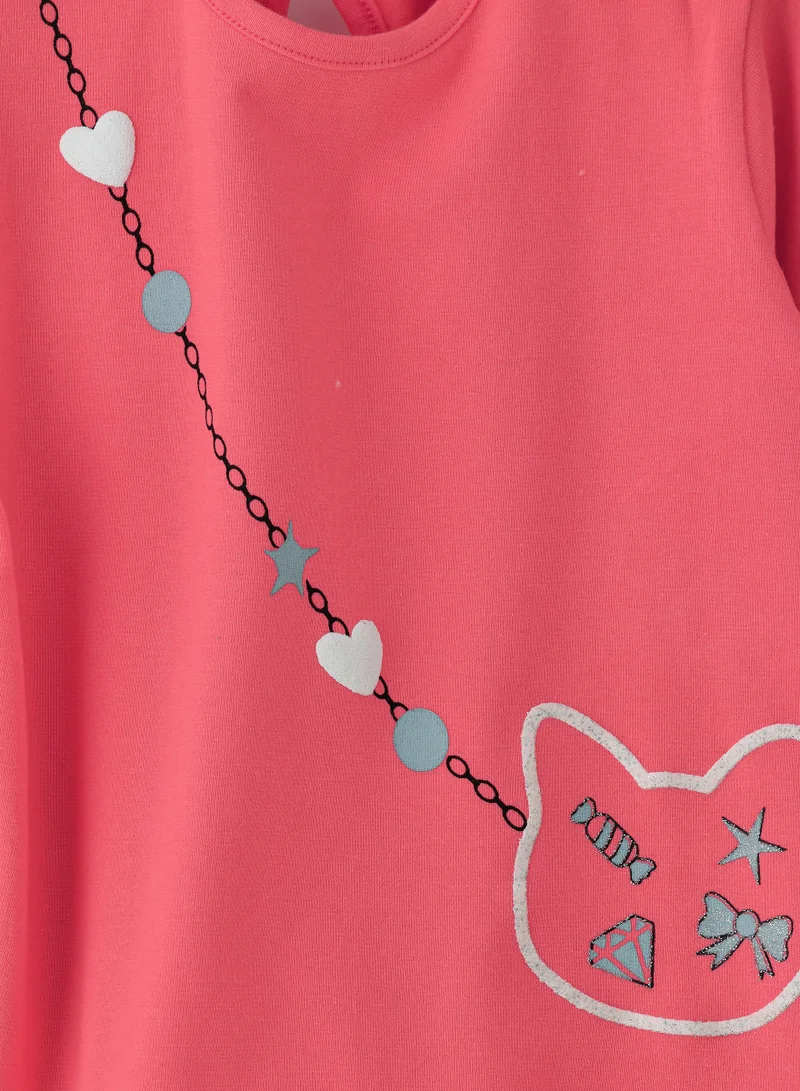 Jelliene Cozy Knit Long Sleeve T-Shirt for Girls