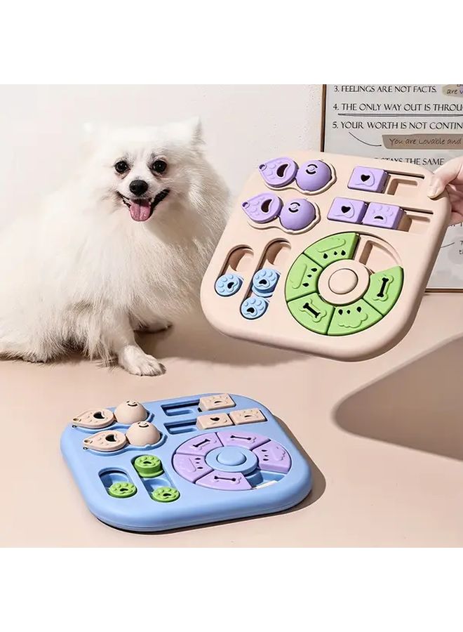 Khaki Slow Feeder Dog Bowl Interactive Puzzle Food Dispenser Anti Choking - Image 1