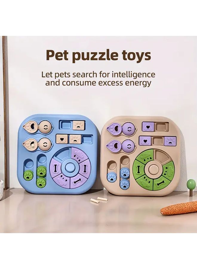 Khaki Slow Feeder Dog Bowl Interactive Puzzle Food Dispenser Anti Choking - Image 4