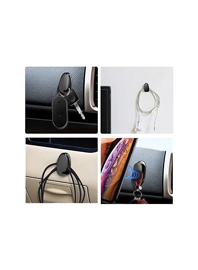 GUGULE Mount Hooks,Gugule Portable Car Paste Hooks Hangers Car Multi-Function Hook Bracke, Adhesive Holders for Cellphone Finger Ring Stand Bracket Wall Hanging for Organizer Cable Key Earphone(4 Pack) - Image 3