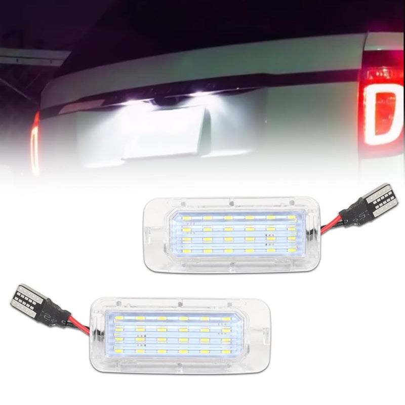 VANKUB LED License Plate Light for Fo-rd Explorer Escape Fusion Fiesta Expedition Lincoln MKC, Fo-rd Lincoln Led Rear Tag Lamps, 6000K White Lights, 2 PCS - Image 1