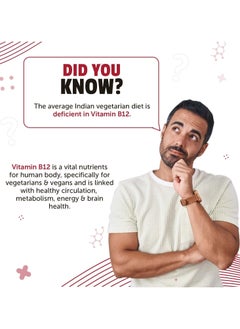 Neuherbs Plant-Based True B12 Supplements For Men & Women- 60 Tablets | B12 Tablets with Myo-inositol, Vitamin B9 (Folic Acid) & Spirulina | Vegetarian tablets for Energy, Brain Health, Digestion & Nerve Health |Supports Glowing Skin.  - Image 4