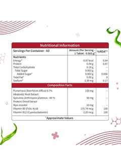 Neuherbs Plant-Based True B12 Supplements For Men & Women- 60 Tablets | B12 Tablets with Myo-inositol, Vitamin B9 (Folic Acid) & Spirulina | Vegetarian tablets for Energy, Brain Health, Digestion & Nerve Health |Supports Glowing Skin.  - Image 2