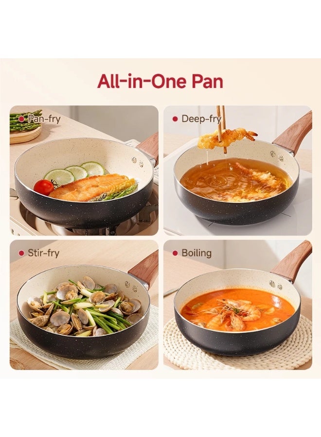 MODOFO Granite Coated Fried Cauldron Does Not Stick According to Stir-Frying Deep Fry Kitchen Electric Gas - Image 2