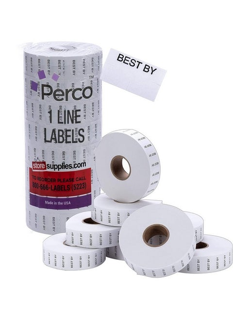 Perco Best By 1 Line Labels 1 Sleeve 8000 Best By Labels For Perco 1 Line Date Guns
