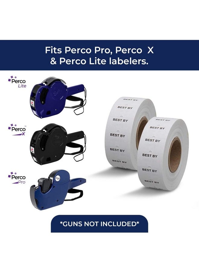Perco - Perco Best By 1 Line Labels 1 Sleeve 8000 Best By Labels For Perco 1 Line Date Guns - Image 1
