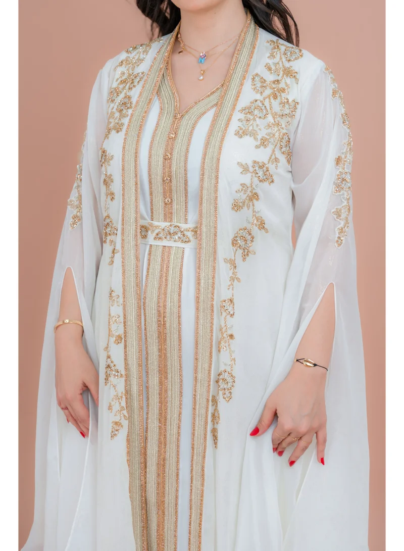 IKKXA Belted Elegant 2-Piece Kaftan