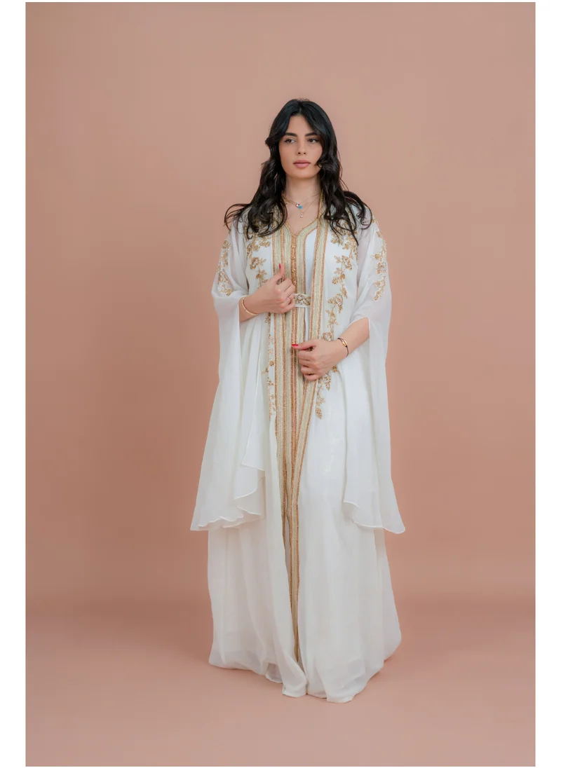 IKKXA Belted Elegant 2-Piece Kaftan