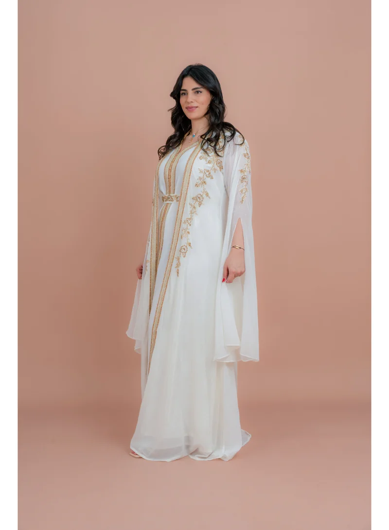 IKKXA Belted Elegant 2-Piece Kaftan
