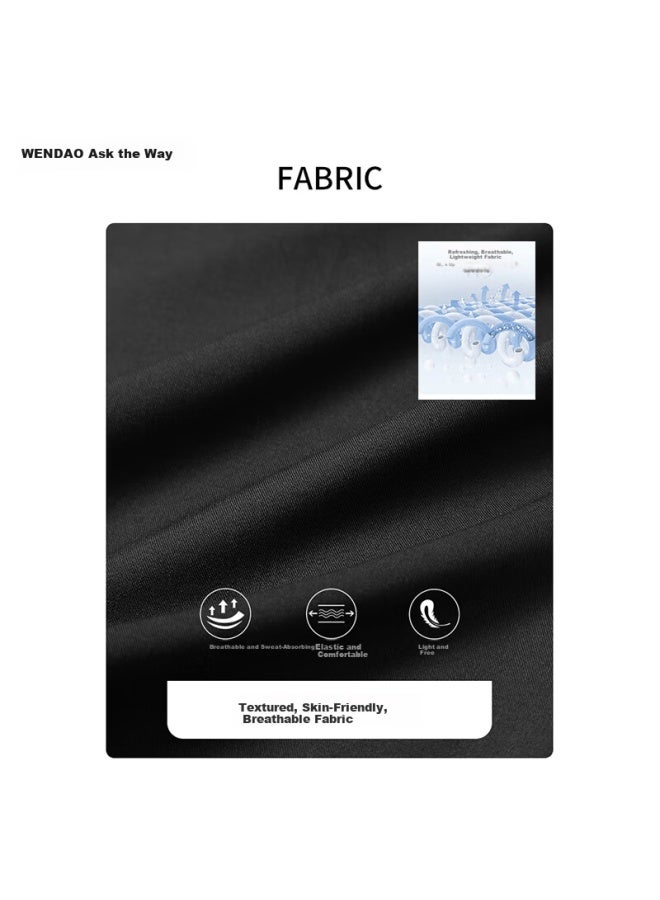 ASK Wendao Business Casual Series New Commuter Versatile Straight-leg Men's Pants K9013 Black Trousers Size 33 - Image 3