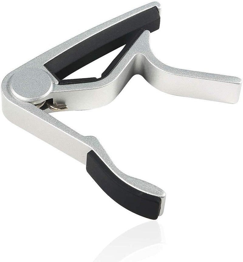 Mustang One Handed Trigger Guitar Metal Capo Quick Change For Electric And Acoustic Guitars (Silver) - Image 4