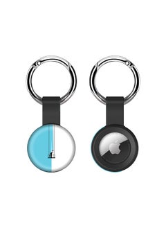 Airtag Case Metal Key Ring with Tough Case for Apple Airtag cover - Paint Hanger (Blue)