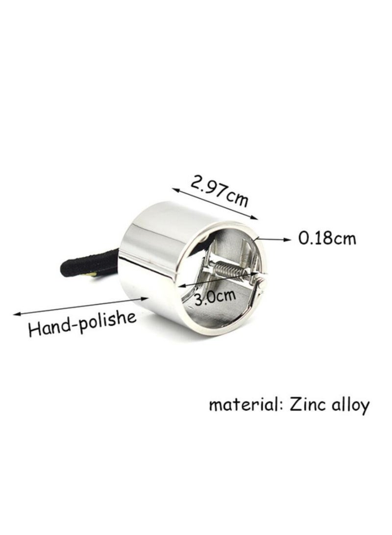 Oasisgalore 4 PCS Metal Circle Cuff Hair Ties, Elastic Hair Clips in Gold, Rose Gold, Silver, Black for Women. - Image 2