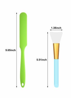 KASTWAVE 4 Pieces Silicone Stir Sticks with 4 Pieces Silicone Brushes Epoxy Resin Brush Silicone Resin Mixing Kit for Paint Art Project DIY Crafts  - Image 5