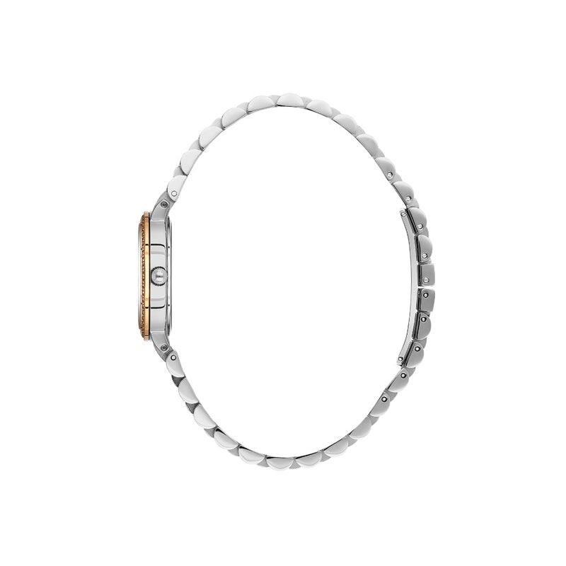 Bigotti Quotidiana Silver and Rose Gold Stainless Steel Watch for Women BG.1.10652-6 - Silver Sunray Dial with Stone, 28mm Case, Japanese Quartz, 30M Water Resistant, Mineral Glass - Image 2