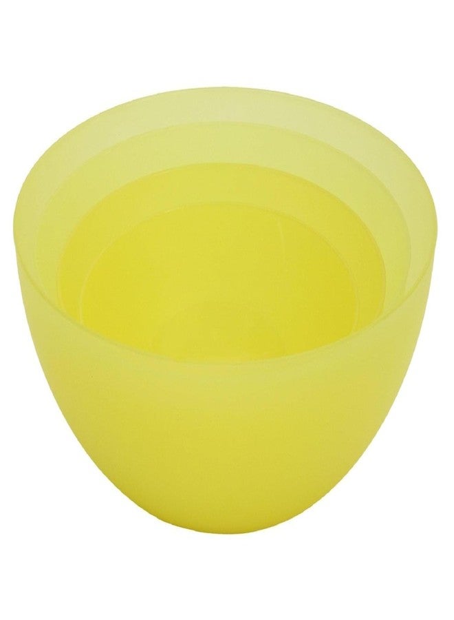 PUTHAK Plastic Microwave Safe Plastic Frosty Mixing Bowl (Multicolour, 750ml, 1250ml, 2000ml, 3000ml) - Set of 4 pcs - Image 1