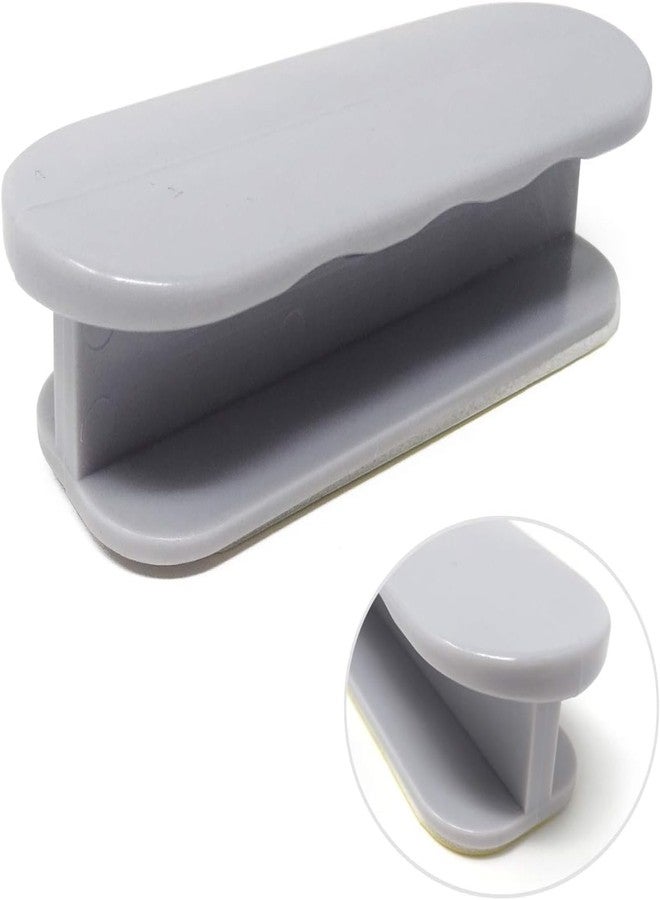 SIYANSHU Self-Stick Instant Cabinet Drawer Handles Pull Knobs Self Adhesive Drill Free Push Pull Helper for Sliding Door Wardrobe Kitchen Cupboard Bathroom Dresser Furniture Window Home Interior Decor Hardware. (Grey, 4 Pcs). - Image 3