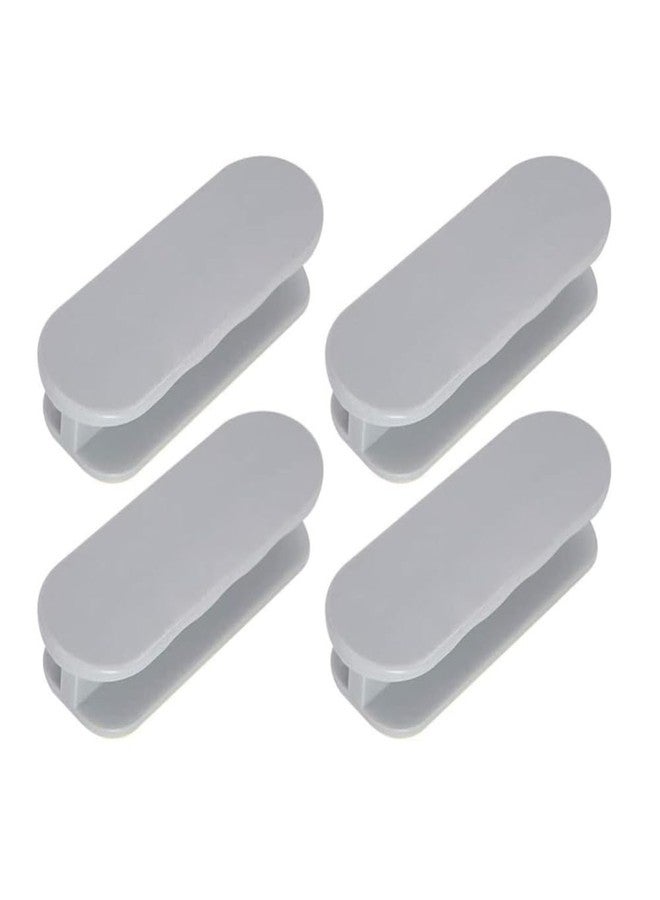 SIYANSHU Self-Stick Instant Cabinet Drawer Handles Pull Knobs Self Adhesive Drill Free Push Pull Helper for Sliding Door Wardrobe Kitchen Cupboard Bathroom Dresser Furniture Window Home Interior Decor Hardware. (Grey, 4 Pcs). - Image 1