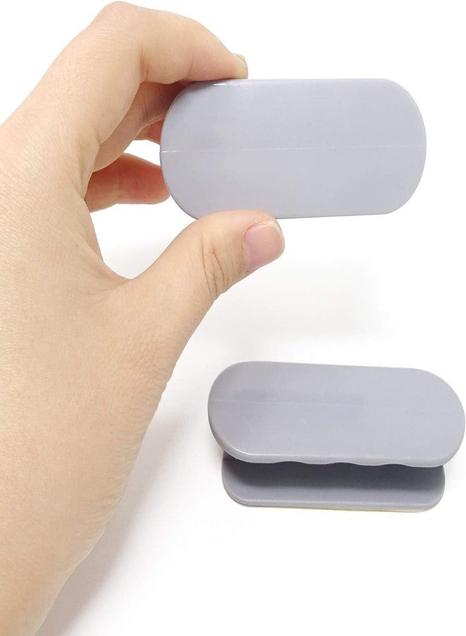 SIYANSHU Self-Stick Instant Cabinet Drawer Handles Pull Knobs Self Adhesive Drill Free Push Pull Helper for Sliding Door Wardrobe Kitchen Cupboard Bathroom Dresser Furniture Window Home Interior Decor Hardware. (Grey, 4 Pcs). - Image 4