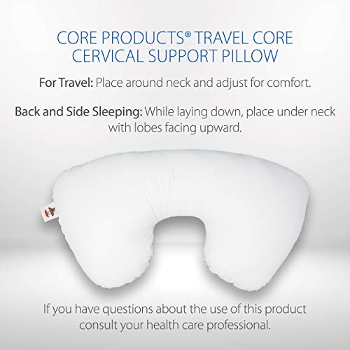 Core Products Travel Pillow, Orthopedic Neck Support, Airplane Travel, Packable, Portable Use Sitting or Sleeping - Image 5