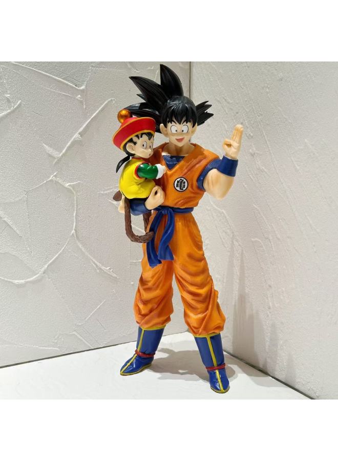 30cm Super Saiyan Goku Vegeta Cartoon Color, Goku Holding Gohan Father And Son, Super Four Hands Wholesale-Color:Cartoon Color Wukong (bag) [31cm]] - Image 3