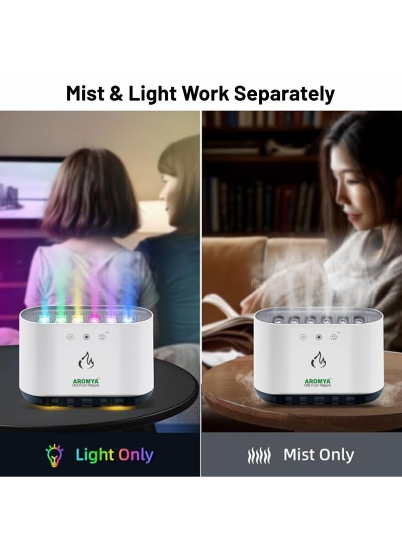 Aromya - oils from nature Aromya oils from nature 6Holes Dynamic Spray Nozzles 900ml Aroma Essential Oil Diffuser USB Air Humidifier Aroma Diffuser for Home Office Bedroom for Moisture  - Image 2