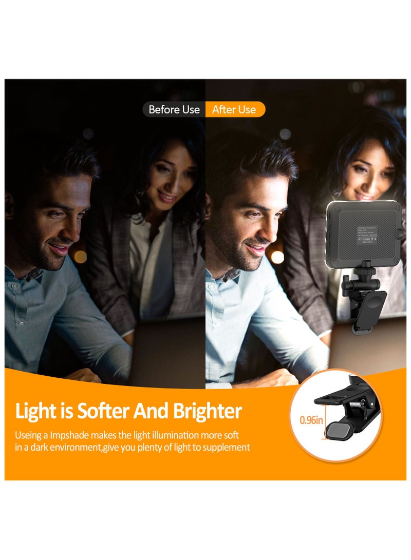 مصباح سيلفي LED 80 - مصباح فيديو بمشبك قابل لإعادة الشحن مع أوضاع متعددة للهاتف والكاميرا والكمبيوتر المحمول وأجهزة iPad - مثالي لمؤتمرات الفيديو وTikTok وVlog - Image 4