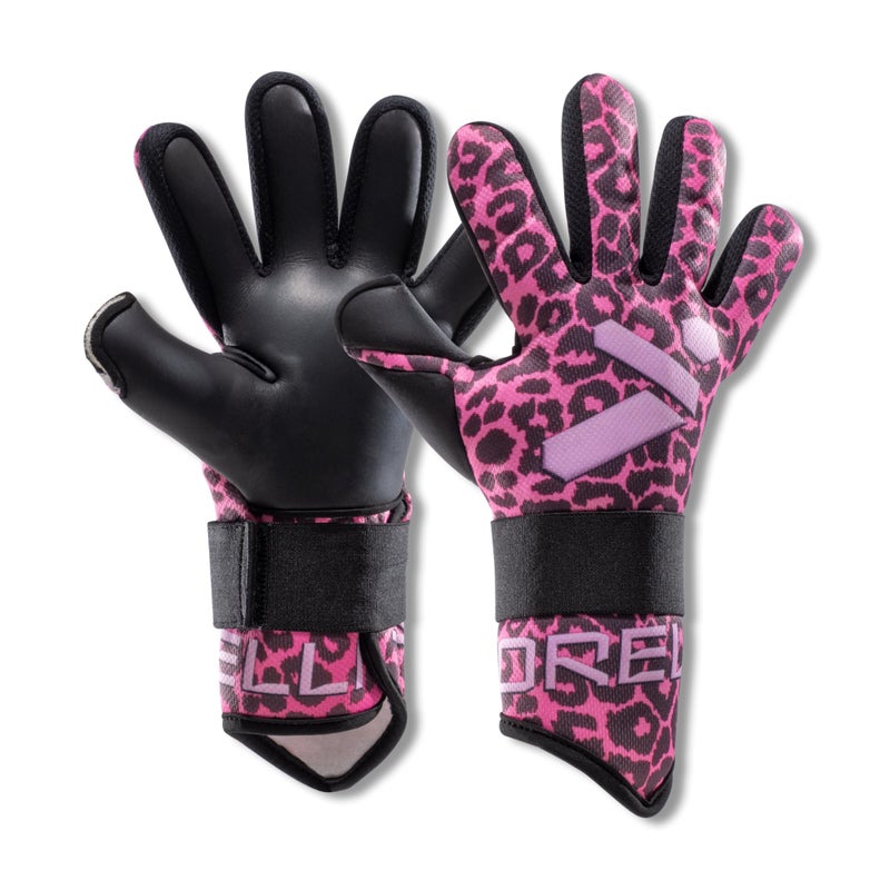 Storelli Challenger Goalkeeper Gloves Youth Soccer Gloves Enhanced Protection Adjustable Superior Grip Unisex Pink Leopard Size 5 - Image 2