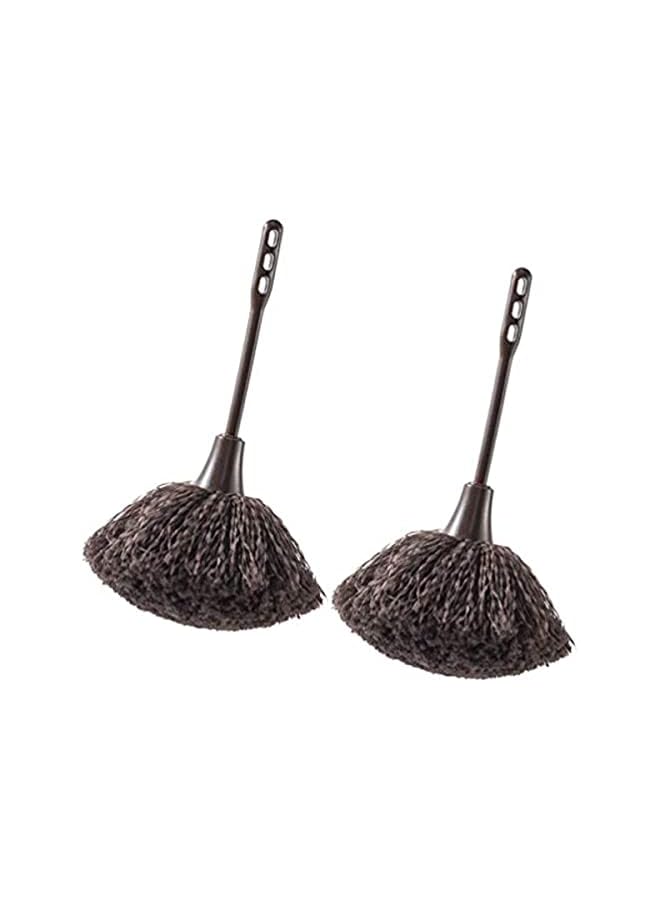 erorex 2-piece long handle feather duster with keyboard brush, portable cleaner brush cleaner duster, suitable for dust in keyboard, computer, laptop, desk and household crevice - Image 2